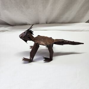 Metal lizard outdoors decor desert sculpture shlf